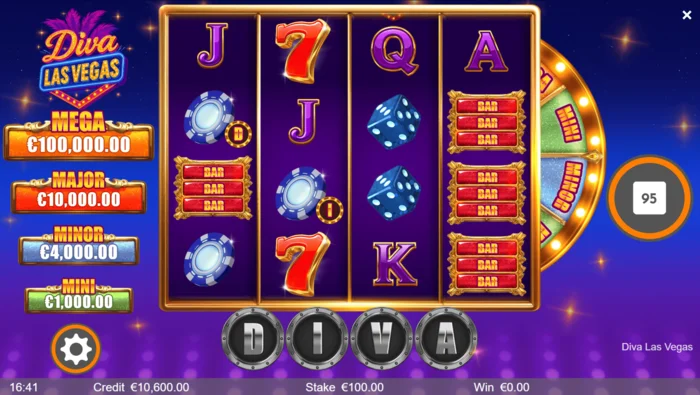 Diva Las Vegas - หน้าจอหลักพร้อมวงล้อ 4x4