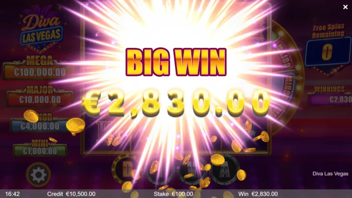 Diva Las Vegas - ชนะรางวัลใหญ่ในช่วง Free Spins